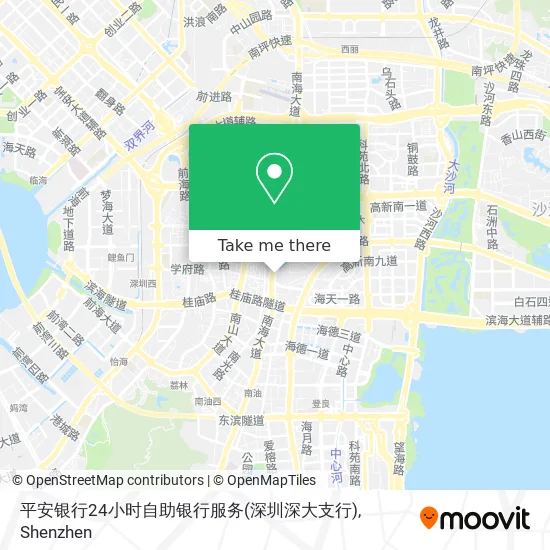 平安银行24小时自助银行服务(深圳深大支行) map
