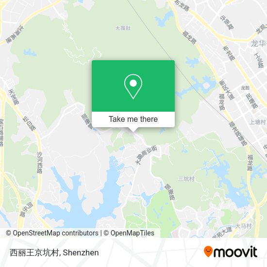 西丽王京坑村 map