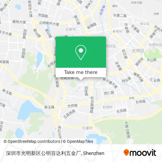 深圳市光明新区公明百达利五金厂 map