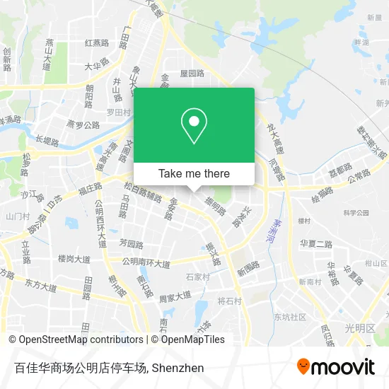百佳华商场公明店停车场 map