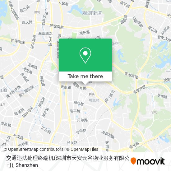 交通违法处理终端机(深圳市天安云谷物业服务有限公司) map