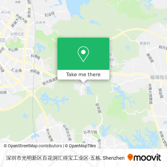 深圳市光明新区百花洞汇得宝工业区-五栋 map