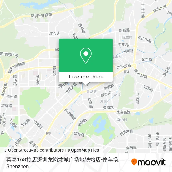 莫泰168旅店深圳龙岗龙城广场地铁站店-停车场 map