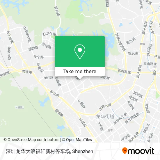 深圳龙华大浪福轩新村停车场 map