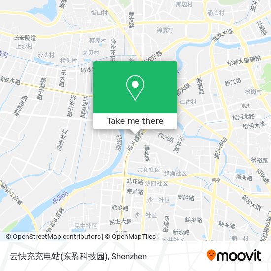 云快充充电站(东盈科技园) map