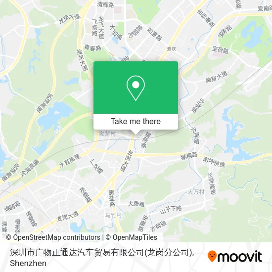 深圳市广物正通达汽车贸易有限公司(龙岗分公司) map