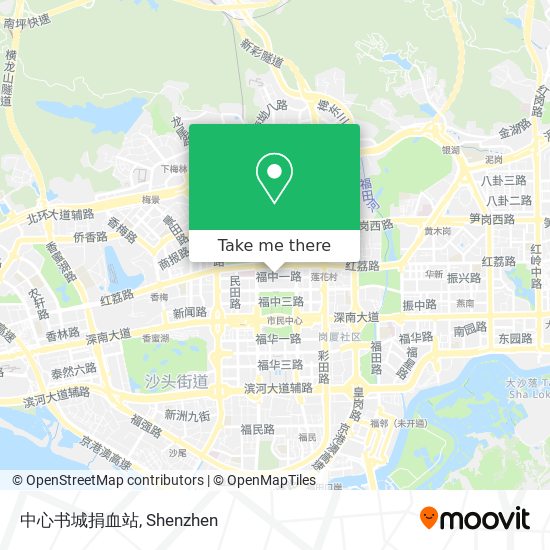 中心书城捐血站 map