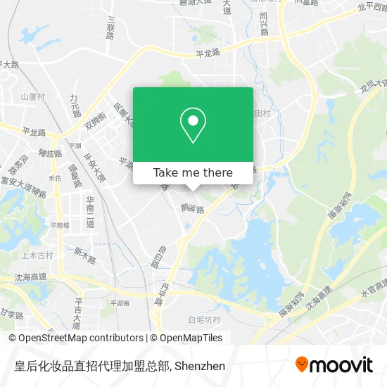 皇后化妆品直招代理加盟总部 map
