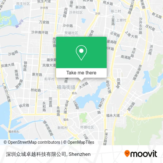 深圳众城卓越科技有限公司 map