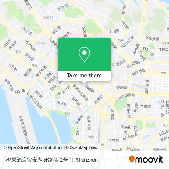 橙果酒店宝安翻身路店-2号门 map