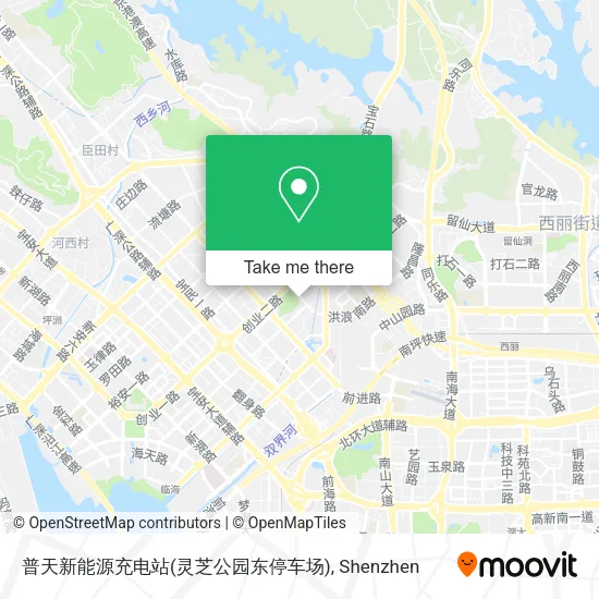 普天新能源充电站(灵芝公园东停车场) map