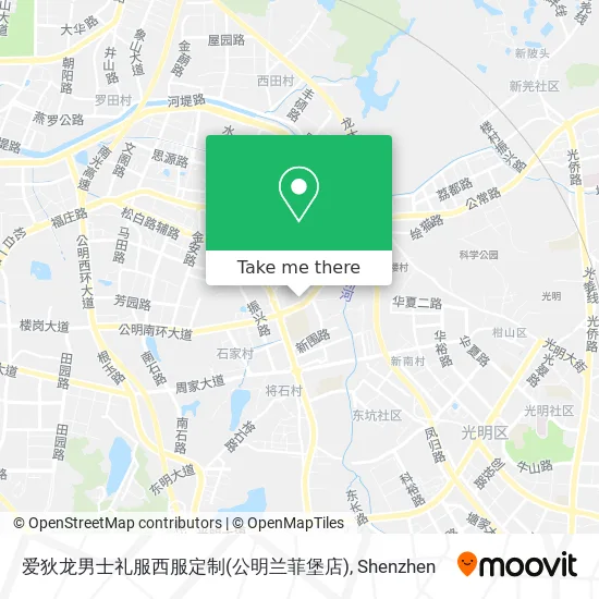 爱狄龙男士礼服西服定制(公明兰菲堡店) map