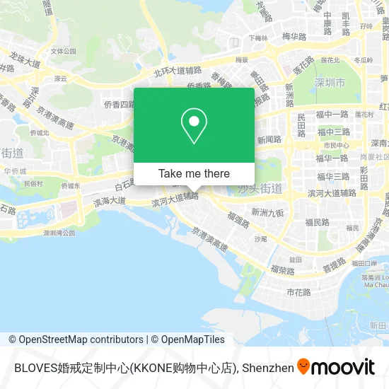 BLOVES婚戒定制中心(KKONE购物中心店) map