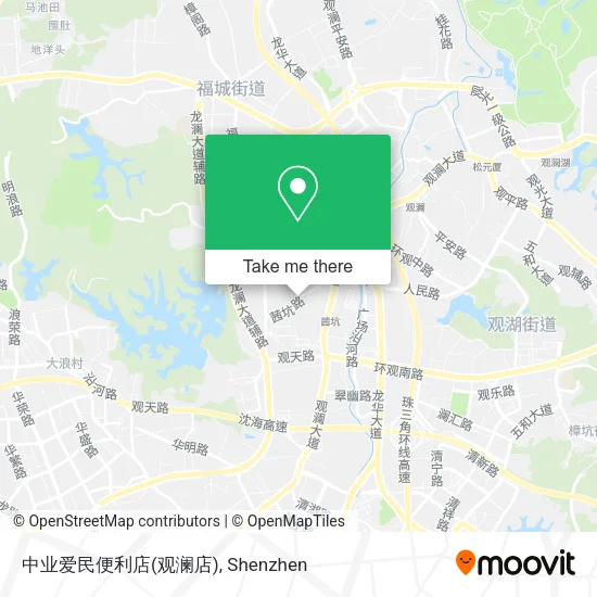 中业爱民便利店(观澜店) map