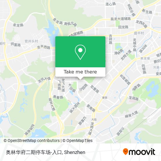奥林华府二期停车场-入口 map