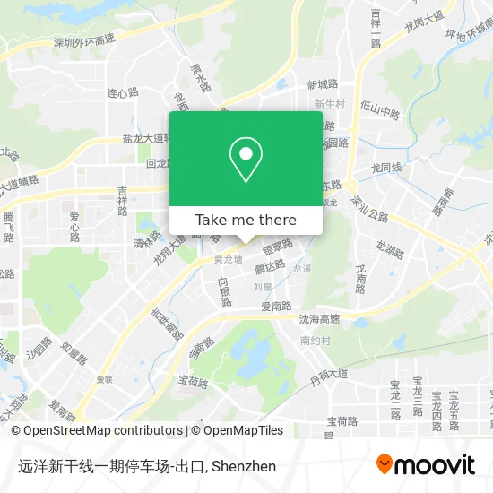 远洋新干线一期停车场-出口 map