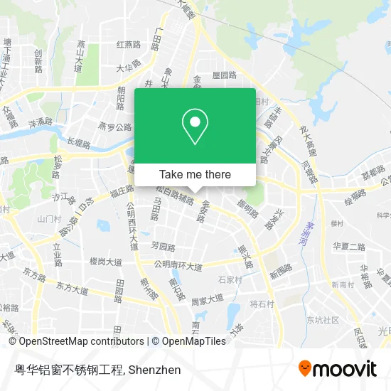 粤华铝窗不锈钢工程 map