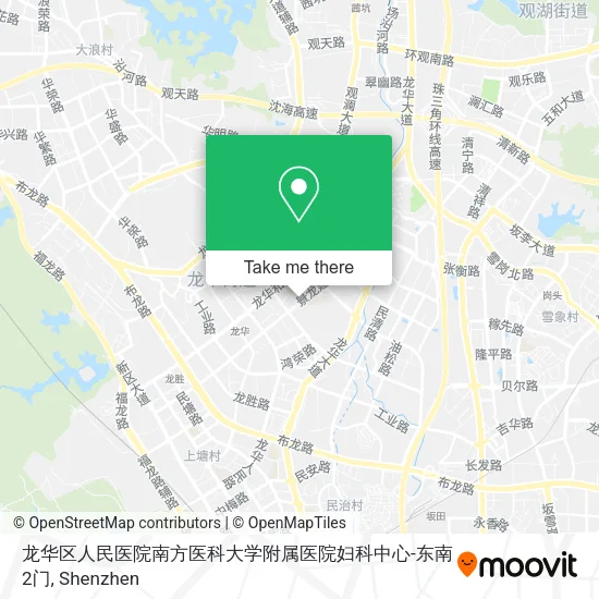 龙华区人民医院南方医科大学附属医院妇科中心-东南2门 map