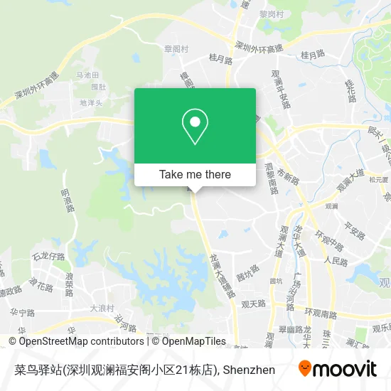 菜鸟驿站(深圳观澜福安阁小区21栋店) map
