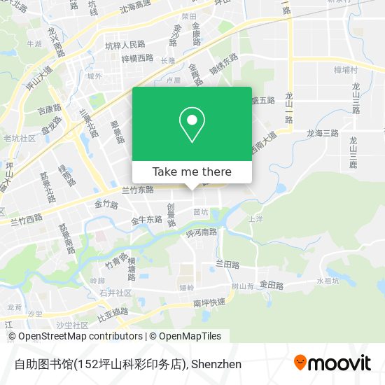 自助图书馆(152坪山科彩印务店) map