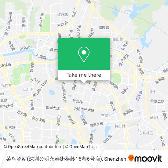 菜鸟驿站(深圳公明永春街横岭16巷6号店) map