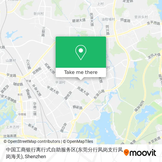 中国工商银行离行式自助服务区(东莞分行凤岗支行凤岗海关) map