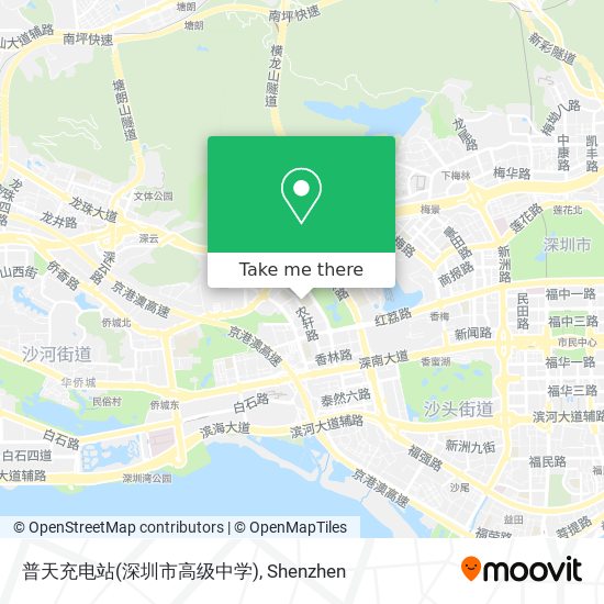 普天充电站(深圳市高级中学) map
