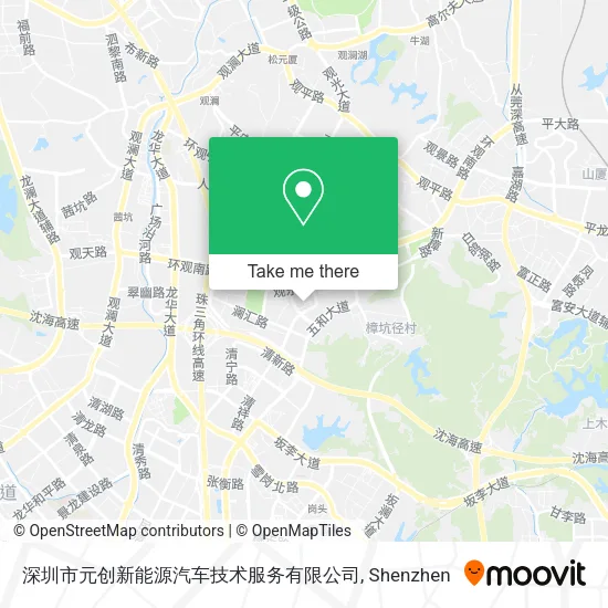 深圳市元创新能源汽车技术服务有限公司 map