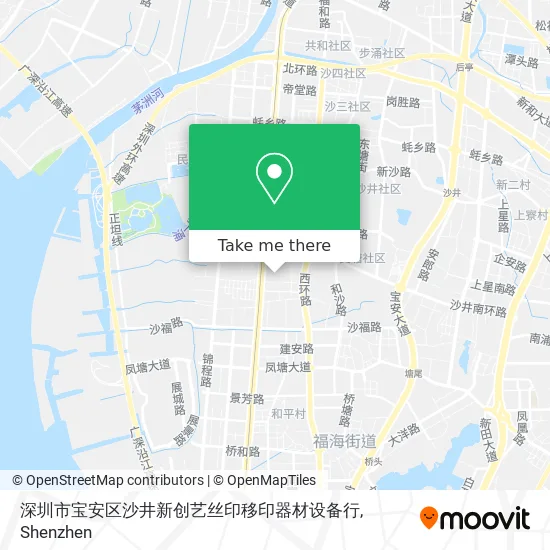 深圳市宝安区沙井新创艺丝印移印器材设备行 map