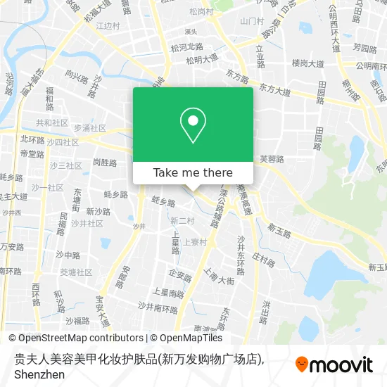贵夫人美容美甲化妆护肤品(新万发购物广场店) map