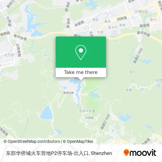 东部华侨城火车营地P2停车场-出入口 map