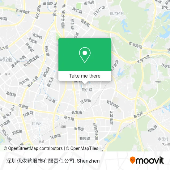 深圳优依购服饰有限责任公司 map