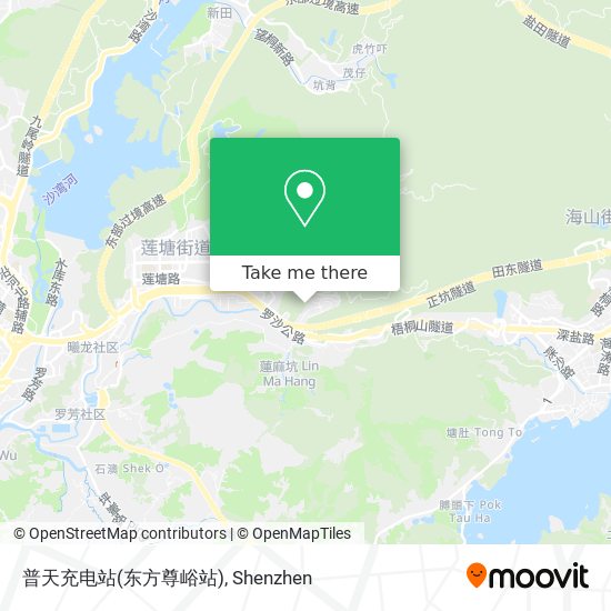 普天充电站(东方尊峪站) map