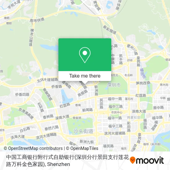 中国工商银行附行式自助银行(深圳分行景田支行莲花路万科金色家园) map