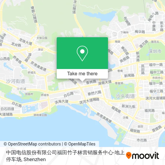 中国电信股份有限公司福田竹子林营销服务中心-地上停车场 map