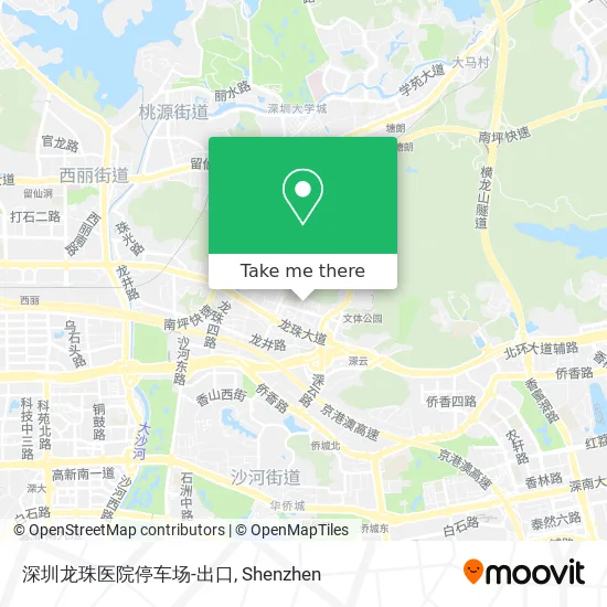 深圳龙珠医院停车场-出口 map