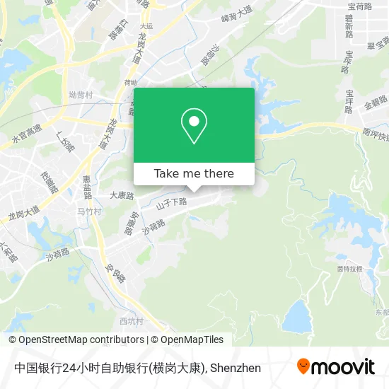 中国银行24小时自助银行(横岗大康) map