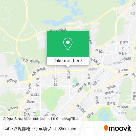 华业玫瑰郡地下停车场-入口 map