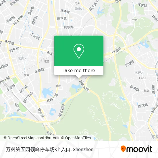 万科第五园领峰停车场-出入口 map