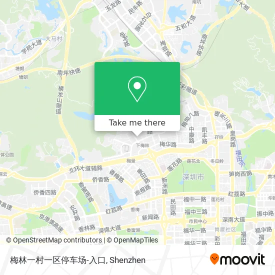 梅林一村一区停车场-入口 map