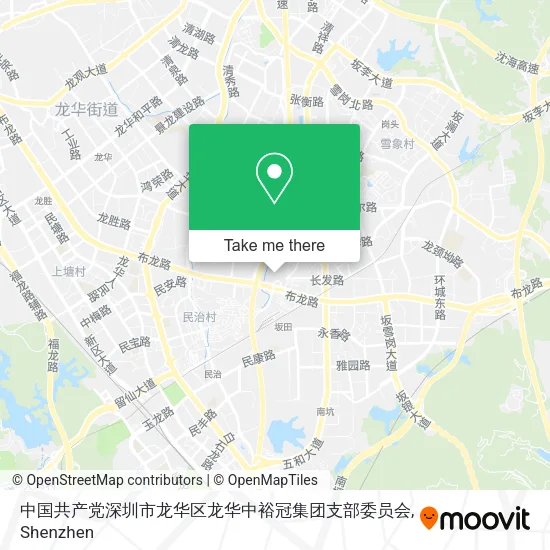 中国共产党深圳市龙华区龙华中裕冠集团支部委员会 map