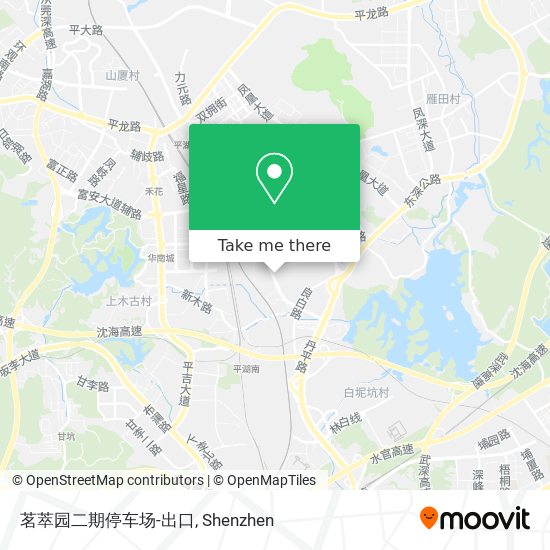 茗萃园二期停车场-出口 map