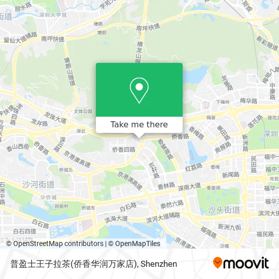 普盈士王子拉茶(侨香华润万家店) map