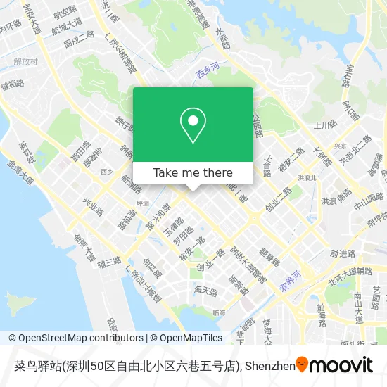 菜鸟驿站(深圳50区自由北小区六巷五号店) map