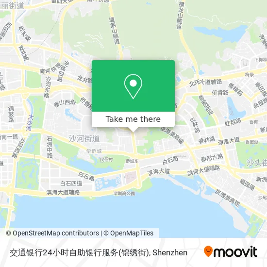 交通银行24小时自助银行服务(锦绣街) map