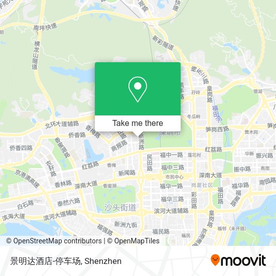 景明达酒店-停车场 map