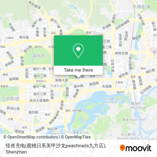 怪兽充电(蜜桃日系美甲沙龙peachnails九方店) map