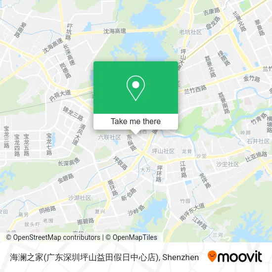 海澜之家(广东深圳坪山益田假日中心店) map