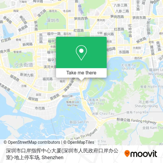 深圳市口岸指挥中心大厦(深圳市人民政府口岸办公室)-地上停车场 map