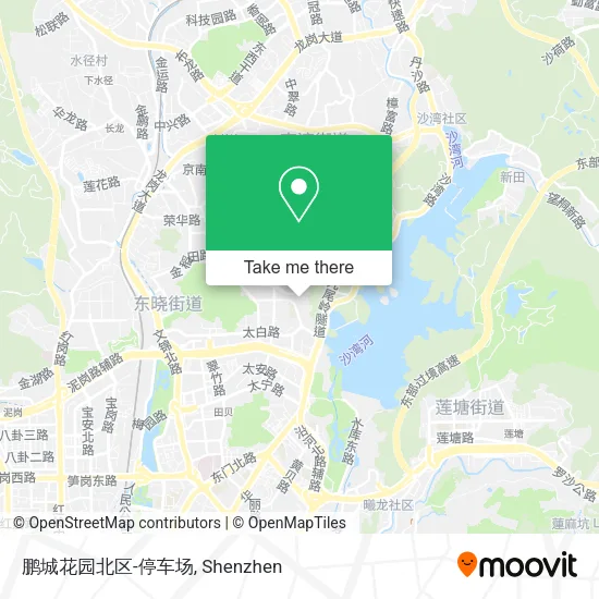 鹏城花园北区-停车场 map
